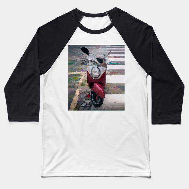 Moped#3 Baseball T-Shirt by RJDowns